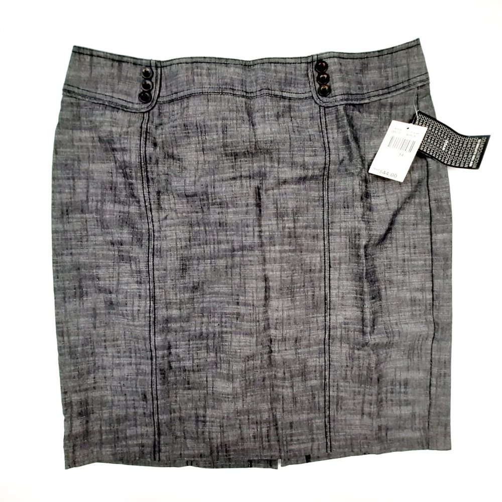 New York Clothing Co. Skirt Womens Size 14 Black New **